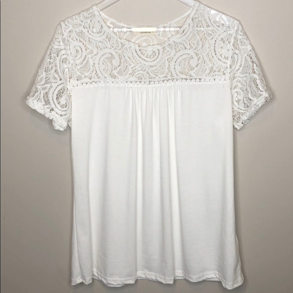 White lace top